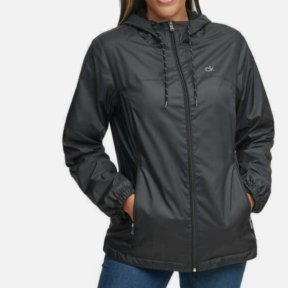 Calvin Klein Women's wind breaker Black Jacket size XXL NWT - Picture 3 of 3